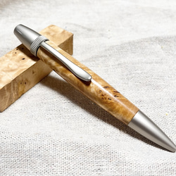 カーリーメイプル縮杢 木軸ペン”Strings”0730 ペン・筆記用具 Devi