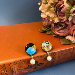 コットンパールが揺れるフェルメール「真珠の耳飾り」の絵画ピアス/イヤリング 5枚目の画像