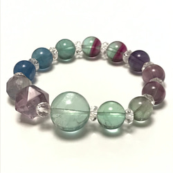 ラベンダーアメジストとブルーレースアゲートのブレスレット A