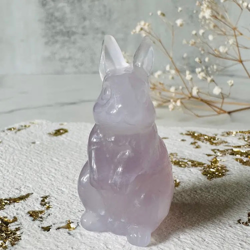 オブシディアンうさぎとフローライトブレスレット 値下げ！】フローライト うさぎ その他置物 SAKURA STONE 通販