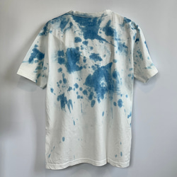 藍染クルーネックTシャツ・斑（半袖男女兼用M） 2枚目の画像