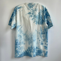 藍染クルーネックTシャツ・結（半袖男女兼用L） 2枚目の画像