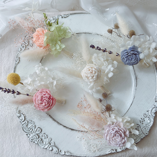 再販 アロマストーン ふわふわ可憐なフラワーアレンジメント アロマ