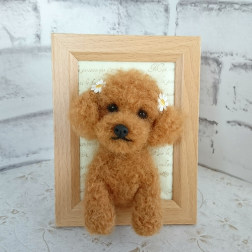格安 羊毛フェルト フレーム(大) チワワ ハンドメイド 羊毛