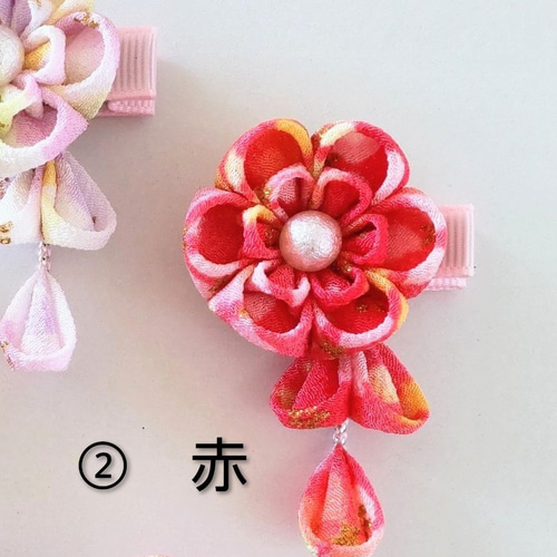つまみ細工 髪飾り 花柄＊七五三.夏祭り.ひな祭り.初節句.お食い初め