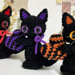 黒猫♡ハロウィンカラー♡ハート＊受注製作品 7枚目の画像