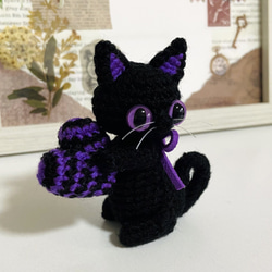 黒猫♡ハロウィンカラー♡ハート＊受注製作品 6枚目の画像