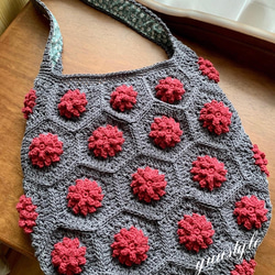 アフリカンフラワーモチーフおしゃれミニバック ショルダー