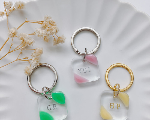 mimikoページ　名入れチャーム　らレジンキーホルダー 2efe336c1b9c859ed0165b82773fab
