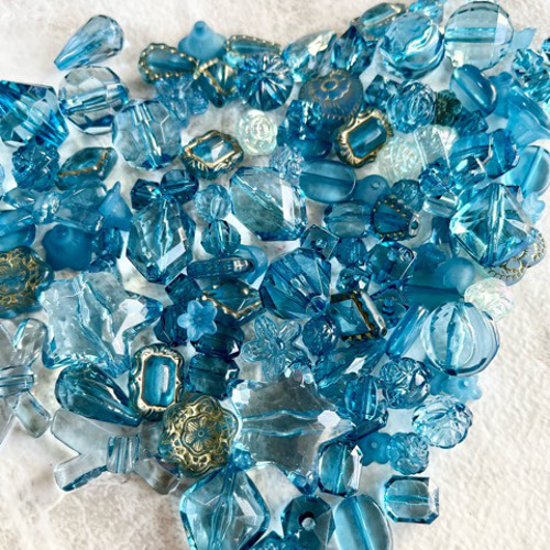 手染めビーズ「ノスタルジア」灰水浅葱 ビーズ moegi0218 通販