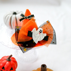 ハロウィン　魔女 の 帽子　ミニ　オレンジ　ベビー　キッズ　犬　猫 1枚目の画像