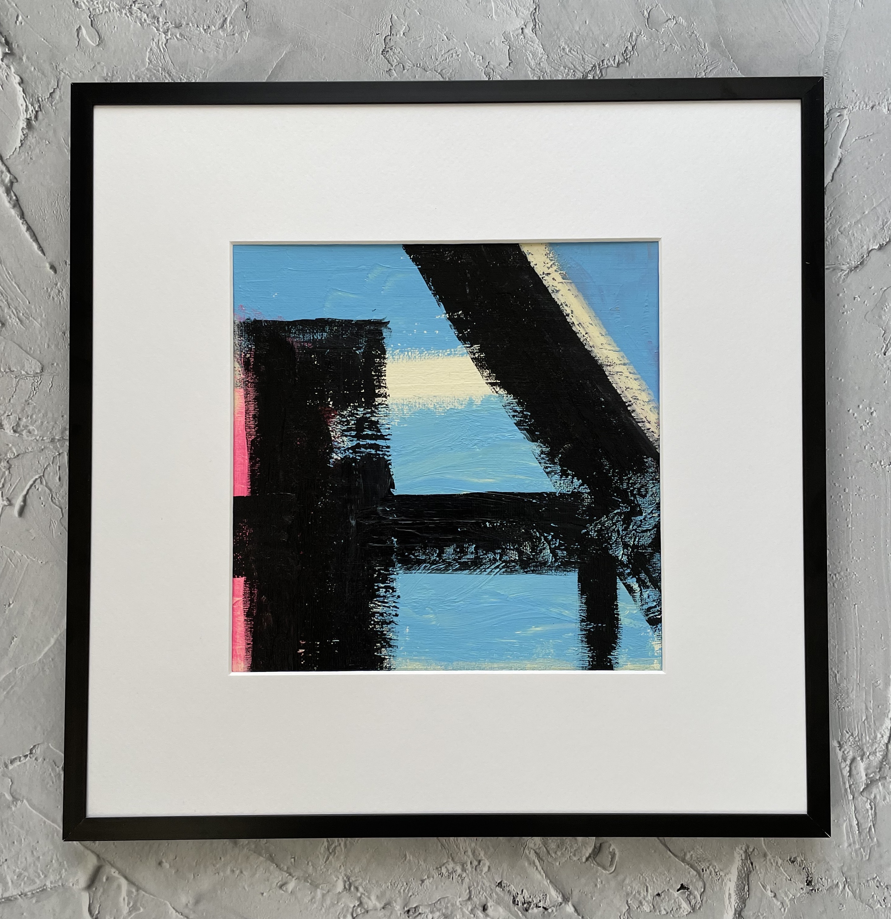 観葉植物と猫】 F3キャンバス アクリル画 絵画 原画 アート ふるし