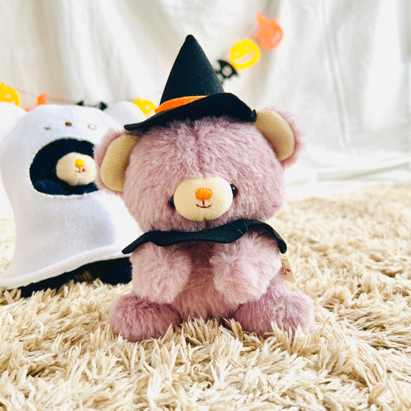 魔女に変身‪☆いたずらくまちゃん【受注制作】 ぬいぐるみ くま‬