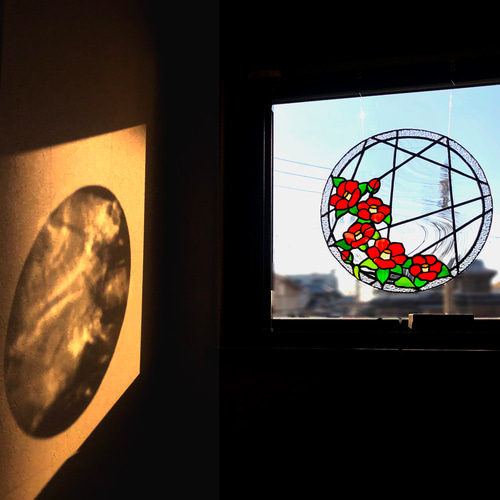 ステンドグラスパネル【お正月】 ステンドグラス お正月飾り 松3 | iichi 日々の暮らしを心地よくする