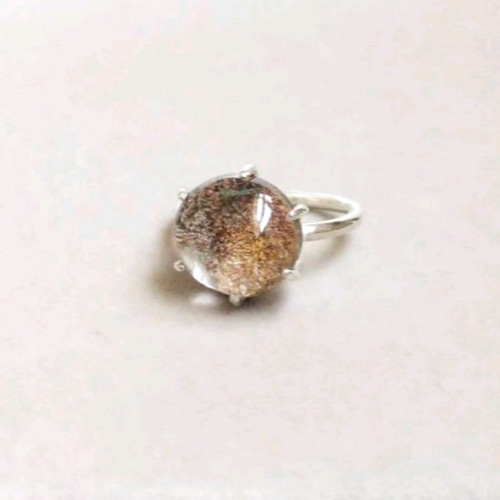 ガーデンクォーツ×シルバー950 リング/13号 ガーデンクォーツ