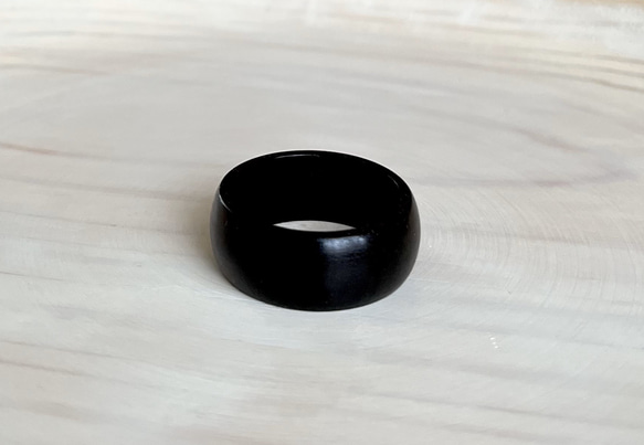 黒檀の木の指輪（6.0ｍｍ・8.0mm・10.0mm） 2枚目の画像