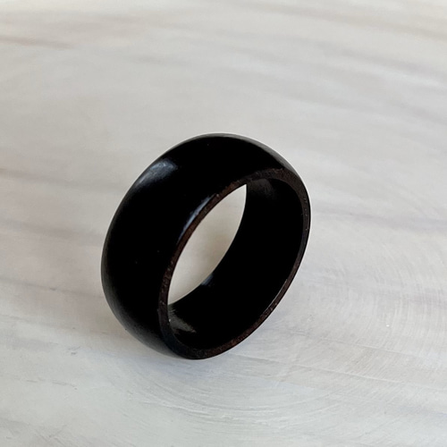 黒檀の木の指輪（6.0mm・8.0mm・10.0mm） 指輪・リング 木の