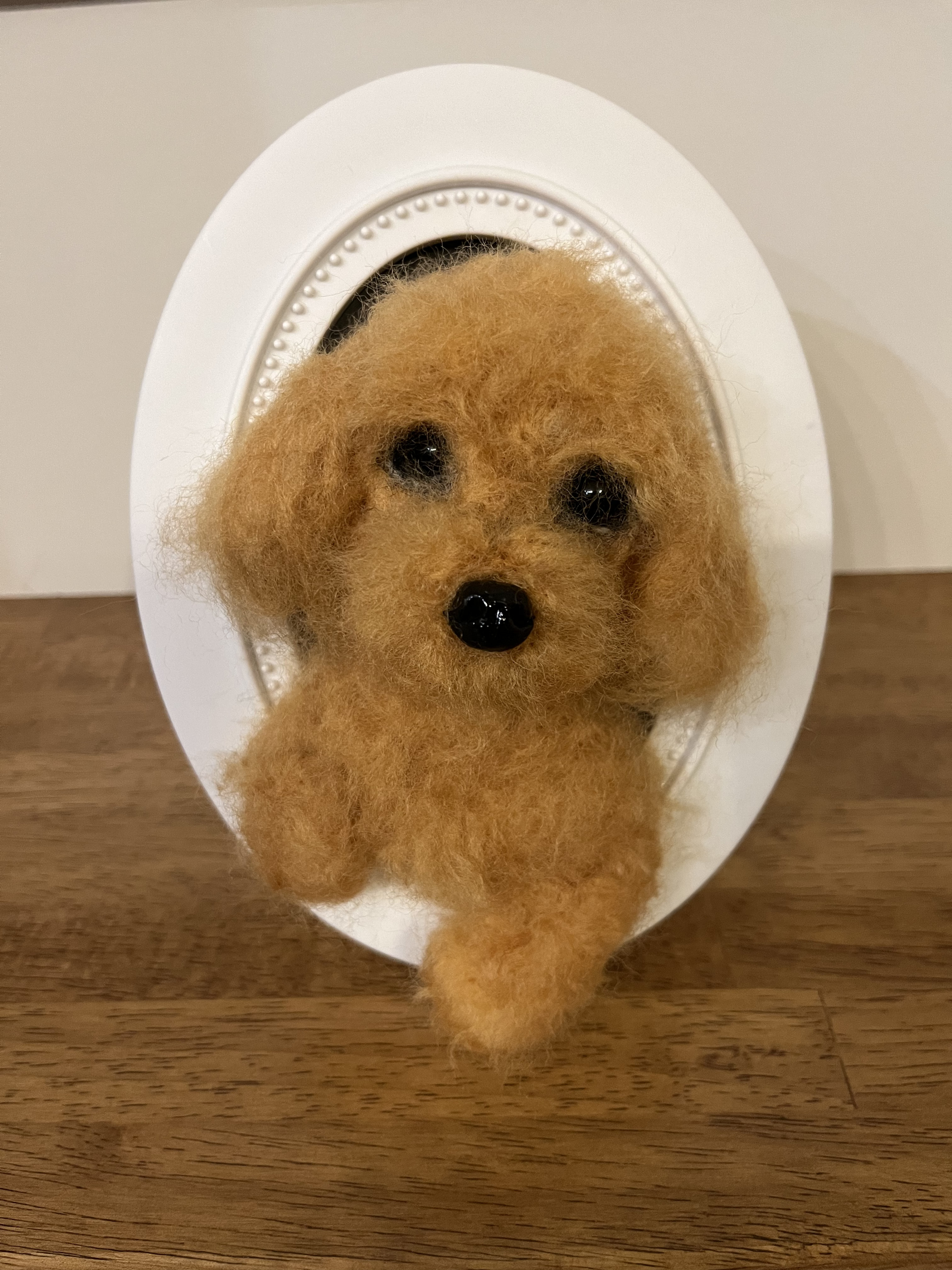 トイプードル シルバー 羊毛フェルト 羊毛犬 羊毛フェルト