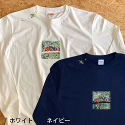 スプラッシュなカメレオン／長袖Tシャツ 3枚目の画像