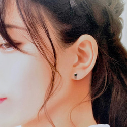 〜しっとりアンティークゴールド〜　パイライトのプチスタンドピアス　サージカルステンレス316L 12枚目の画像