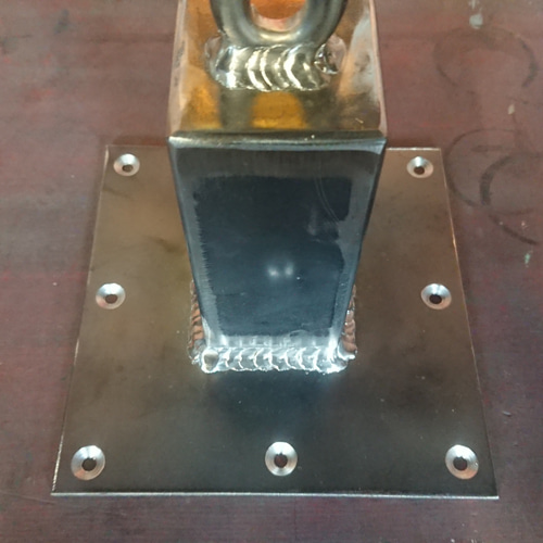 無塗装でアイアンな極太＆チェーン鉄脚♪ 50×50×650mm ST型 4脚ver  