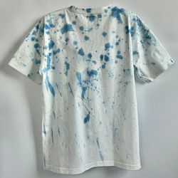 藍染クルーネックTシャツ・沫（半袖男女兼用L） 2枚目の画像