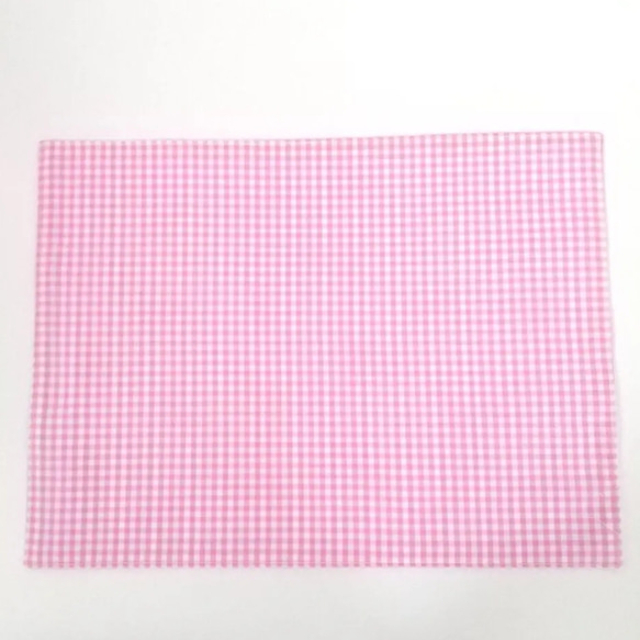 30×40 ランチョンマット 苺柄 巾着袋 セット 給食 コップ袋 女の子 ピンク 3枚目の画像