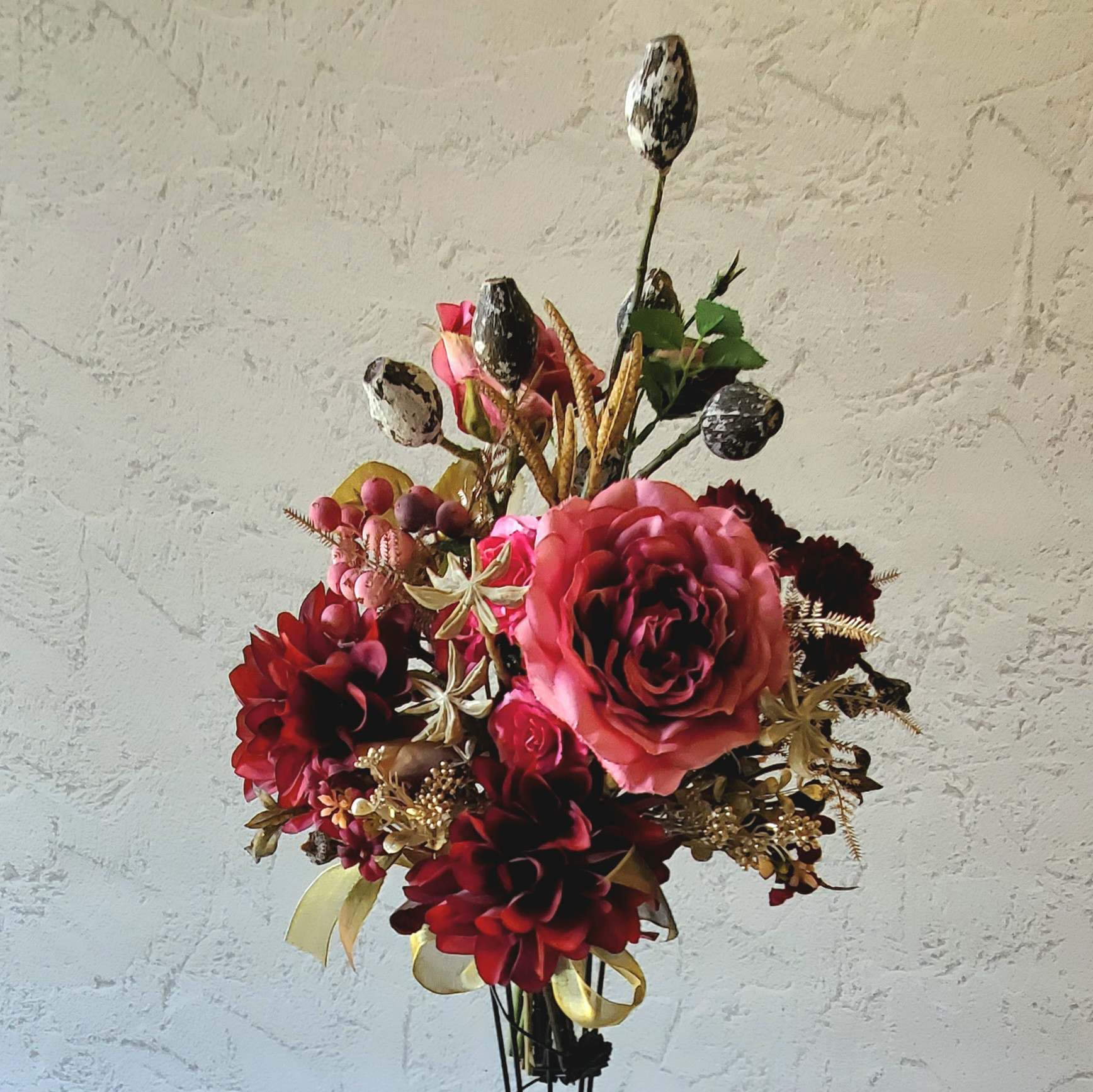 ダリヤとバラの聖夜の花束*40cm*『Creema限定』