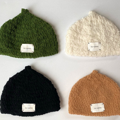 累計800個販売○オリジナルブランドタグ モコモコどんぐり帽子 ニット
