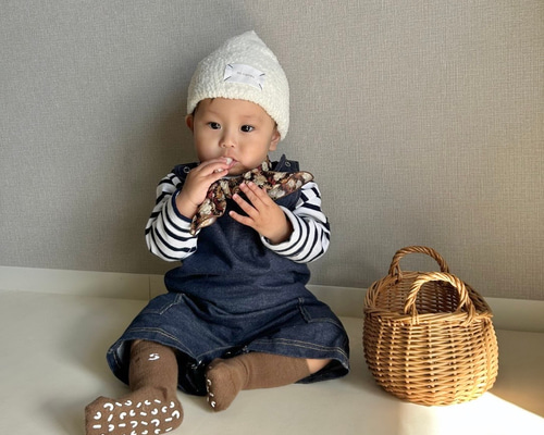 木工くま吉さん　どんぐりの帽子を被った子 木工くま吉さん どんぐりの帽子を被った子 【公式通販】