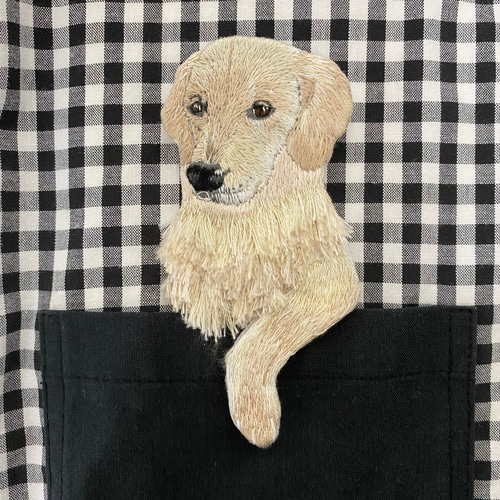 犬刺繍のブローチ【ゴールデンレトリバー】 ブローチ hitomi 犬刺繍のブローチ【ゴールデンレトリバー】 ブローチ hitomi