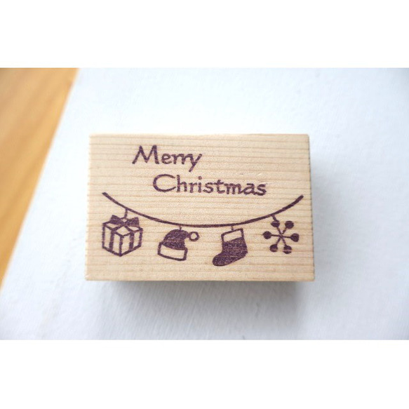 クリスマス ガーランド スタンプ 消しゴムはんこ × クリスマス ガーランド スタンプ 消しゴムはんこ ×