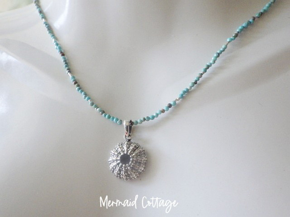 *sv925* Silver Sea Urchin Necklaces 銀のウニのネックレス 3枚目の画像