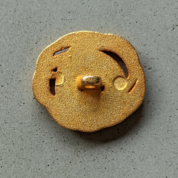 2個　ヴィンテージ　ゴールドメタル　ローズデザインボタン　 6枚目の画像