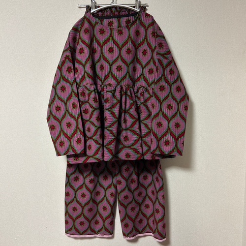 アフリカン ギャザーチュニック アフリカプリント アフリカ布 アフリカ