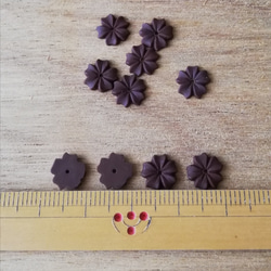 チェコ製ヴィンテージ　チョコチップみたいな小さなビーズ（10個） 3枚目の画像