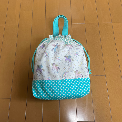 入園入学レッスンバッグ3点セット♡ユニコーン(ミントグリーン