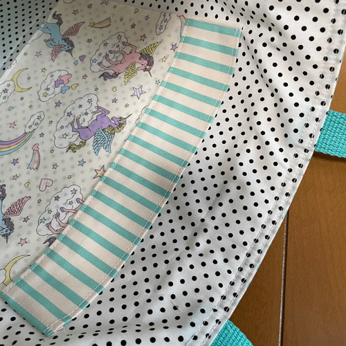 入園入学レッスンバッグ3点セット♡ユニコーン(ミントグリーン