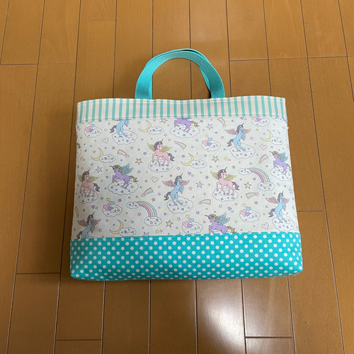 入園入学レッスンバッグ3点セット♡ユニコーン(ミントグリーン