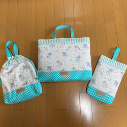 入園入学レッスンバッグ3点セット♡ユニコーン(ミントグリーン