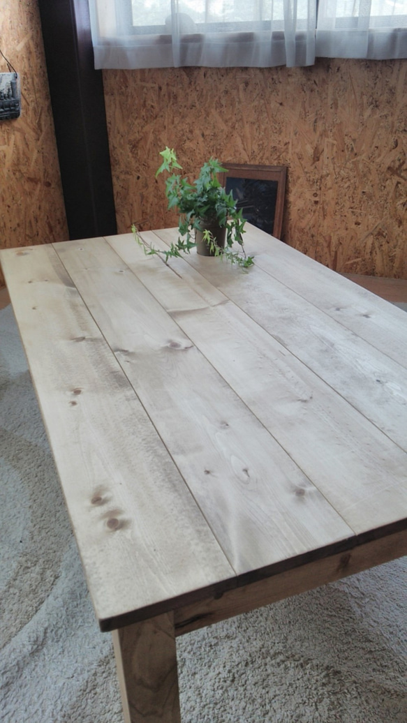 アンティーク風　ローテーブル　100×53cm kaiteki-homes_ts-002_3.jpg