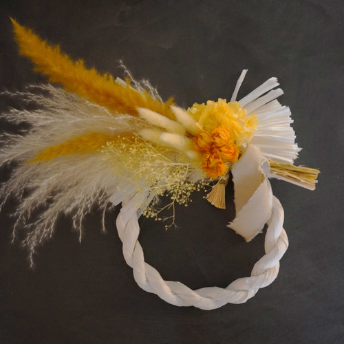 スワッグになるしめ縄2024 しめ縄リース しめ縄スワッグ しめ縄ブーケ