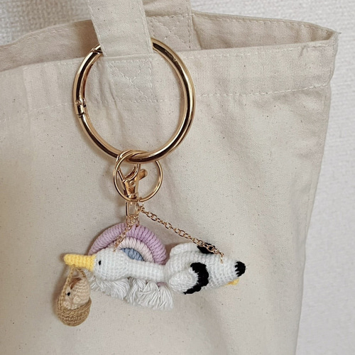 コウノトリあみぐるみキーホルダー あみぐるみ SOREIRO 通販 16630821