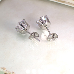 8ｍｍ*Heart & Cupid*キュービックジルコニア☆サージカルステンレスピアス*P72 4枚目の画像