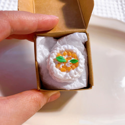 【ミニチュアマンゴケーキ 1個】樹脂粘土 軽量粘土 ミニチュア スイーツ 1枚目の画像