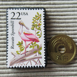 アメリカ　野生動物切手ブローチ 8878 3枚目の画像