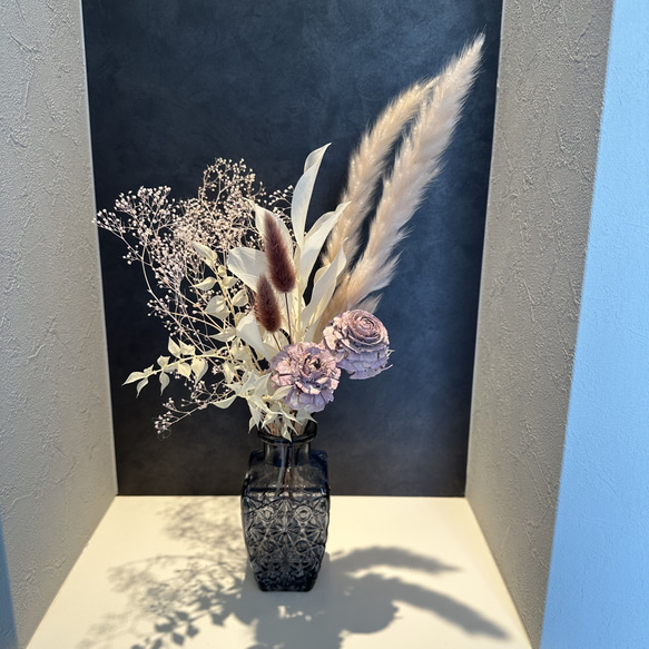 【送料無料】ドライフラワー花束フラワーベースセット 9枚目の画像