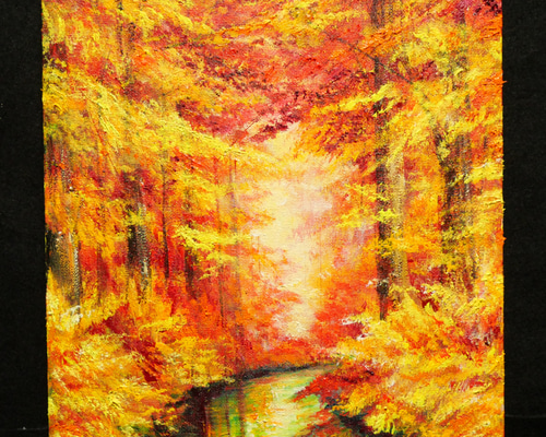 海外並行輸入正規品 油絵 16631389｜Creema(クリーマ) 通販 HR 絵画 【紅の湖】 絵画 絵画