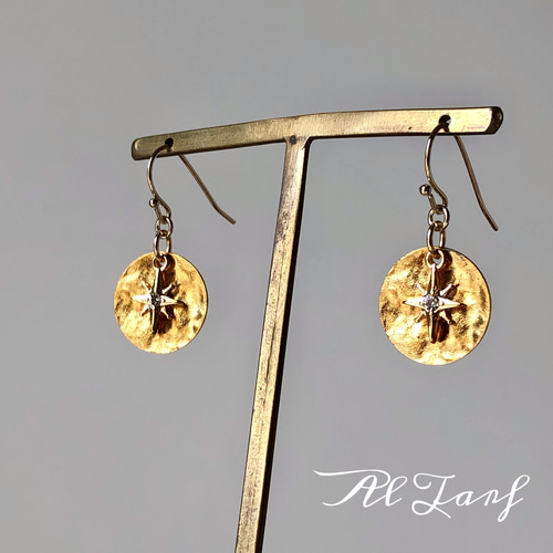 ハンマーコイン 星とお月様のピアス/イヤリング ピアス（フック