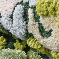 【受注制作】手織りニュージーランドウールカーペット ハンドメイドカシミアウール絨毯 手編ラグ  マット ファンゴッホの夏 8枚目の画像